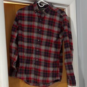 Eddie Bauer Red and Blue Plaid Casual Shirt